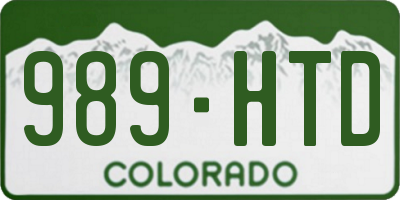 CO license plate 989HTD