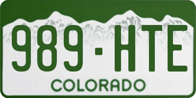 CO license plate 989HTE