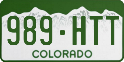 CO license plate 989HTT