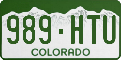 CO license plate 989HTU