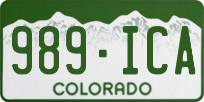 CO license plate 989ICA