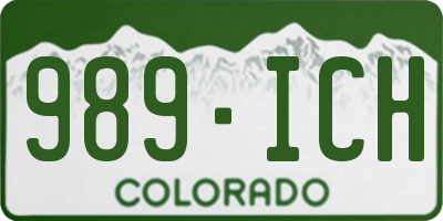 CO license plate 989ICH
