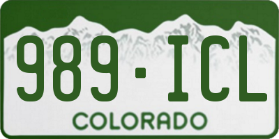 CO license plate 989ICL