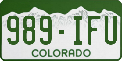 CO license plate 989IFU
