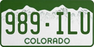 CO license plate 989ILU