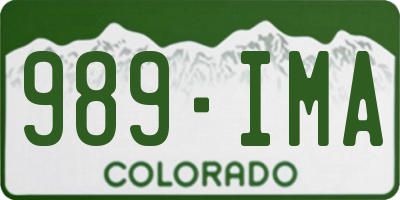 CO license plate 989IMA