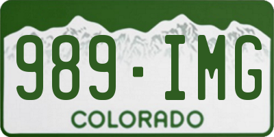 CO license plate 989IMG