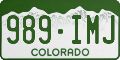 CO license plate 989IMJ