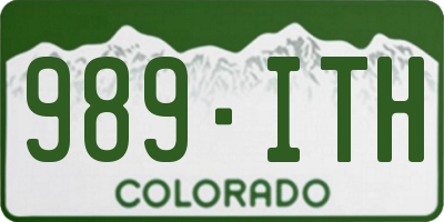 CO license plate 989ITH