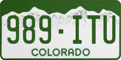 CO license plate 989ITU