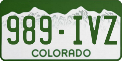CO license plate 989IVZ