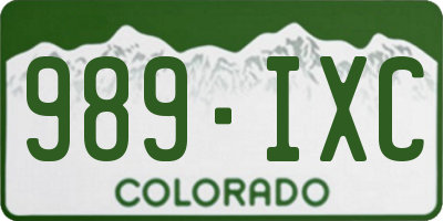 CO license plate 989IXC