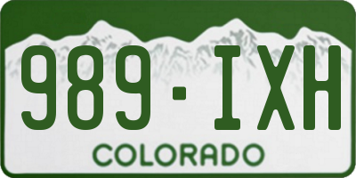 CO license plate 989IXH