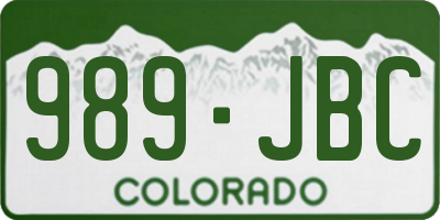 CO license plate 989JBC
