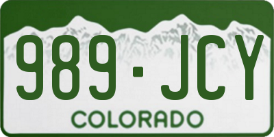 CO license plate 989JCY