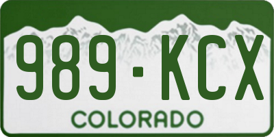 CO license plate 989KCX