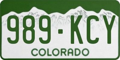 CO license plate 989KCY