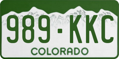 CO license plate 989KKC