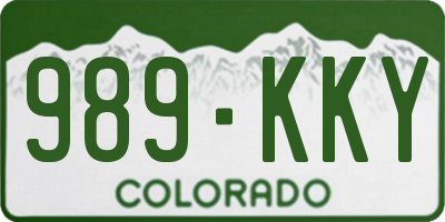 CO license plate 989KKY