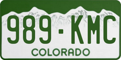 CO license plate 989KMC
