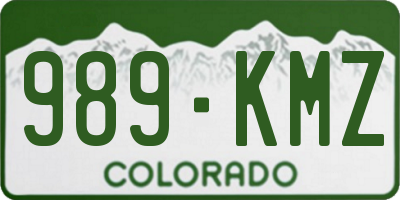 CO license plate 989KMZ