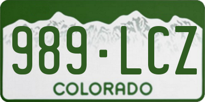 CO license plate 989LCZ