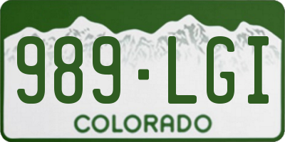 CO license plate 989LGI
