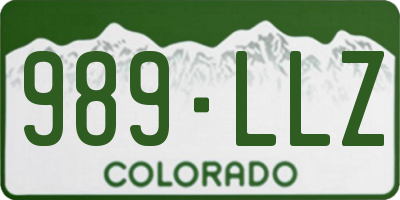 CO license plate 989LLZ
