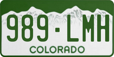 CO license plate 989LMH