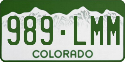 CO license plate 989LMM