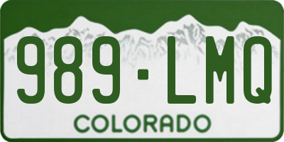 CO license plate 989LMQ
