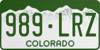 CO license plate 989LRZ