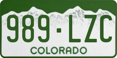 CO license plate 989LZC