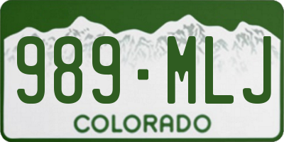 CO license plate 989MLJ