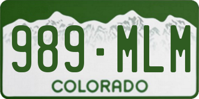 CO license plate 989MLM