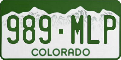 CO license plate 989MLP