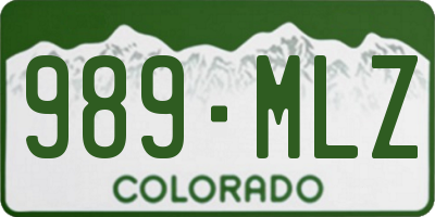 CO license plate 989MLZ