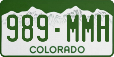 CO license plate 989MMH