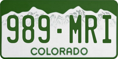 CO license plate 989MRI