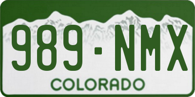 CO license plate 989NMX