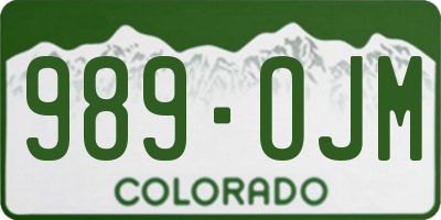 CO license plate 989OJM