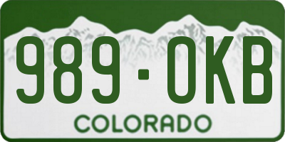 CO license plate 989OKB