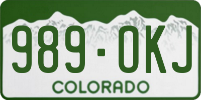 CO license plate 989OKJ