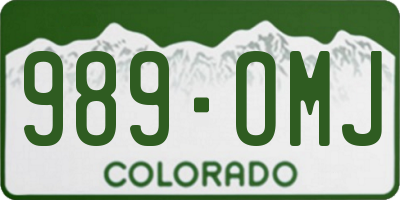CO license plate 989OMJ