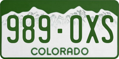 CO license plate 989OXS