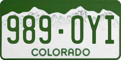 CO license plate 989OYI