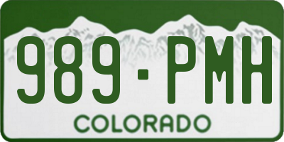 CO license plate 989PMH
