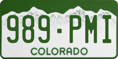 CO license plate 989PMI