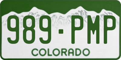 CO license plate 989PMP