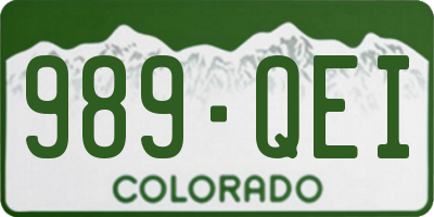 CO license plate 989QEI